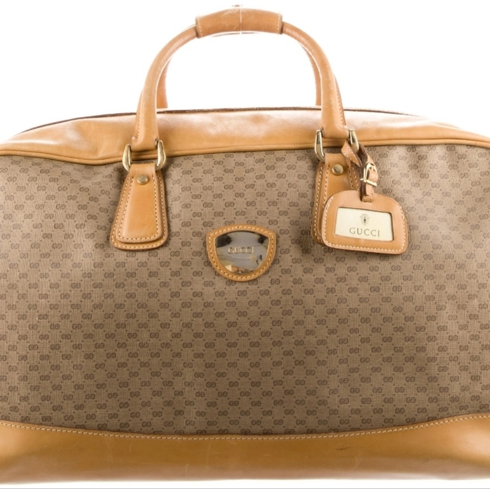 #61 Luggage Vintage Gucci Weekender GUC95682